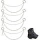 thumbnail image 1 of Cadenas para zapatos, cordones, correas, cadenas con resortes de aleación, anillos para bolsos, llaveros para zapatos de lona., 1 of 9