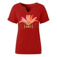 thumbnail image 5 of Craaazy Mardi Gras Shirts for Women Short Sleeve Casual Carnival Printed V-neck T-shirts Gifts, 5 of 6
