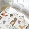thumbnail image 6 of Gresahom WEALLIN Fox Gift Woodland Blankets, Fox Blankets for Girls, Giraffe Blanket for Boys, Soft Blanket for Children's Day Gift, Birthday Gift 1 2 3 4 5 Year Old Toddler Girls Kid Child(30"x40"), 6 of 7