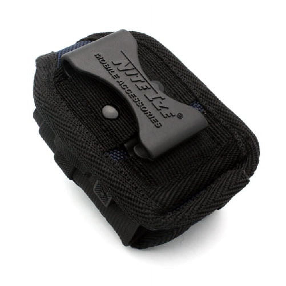 Nite-Ize Case Belt Clip for Kyocera DuraXV Extreme -- Holster Rugged Cover Pouch Carry Protective Black Canvas compatible with Kyocera DuraXV Extreme Flip Phone