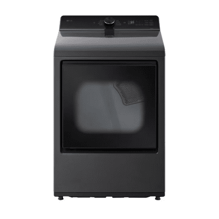 LG 27 Inch Rear Control Electric Dryer with 7.3 cu ft Ultra Large Capacity, AI Sensor Dry, Quiet Operation in Black DLE8200L