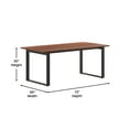 thumbnail image 5 of BizChair Commercial 72x36 Conference Table with 1" Thick Double Sided Laminate Table Top with PVC Edging and Heavy Duty U-Frame Steel Base, Walnut, 5 of 10