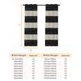 thumbnail image 6 of Black White Striped Blackout Curtains for Bedroom, Farmhouse Vintage Shabby Chic Wood Grain Thermal Insulated Kitchen Drapes with Grommets, Light Blocking Window Treatment, 2 Panels 42" x 54", 6 of 7