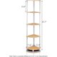 thumbnail image 3 of 5 Tier Corner Display Rack Multipurpose Shelving Unit, Dark Cherry/Black, 3 of 9