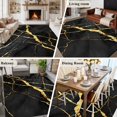 thumbnail image 6 of Area Rug 72×108in, Marble Texture Floor Carpet Living Room Rug, Gold Line Black Non-Slip Welcome Mat Indoor Rugs for Bedroom Dining Room, 6 of 9