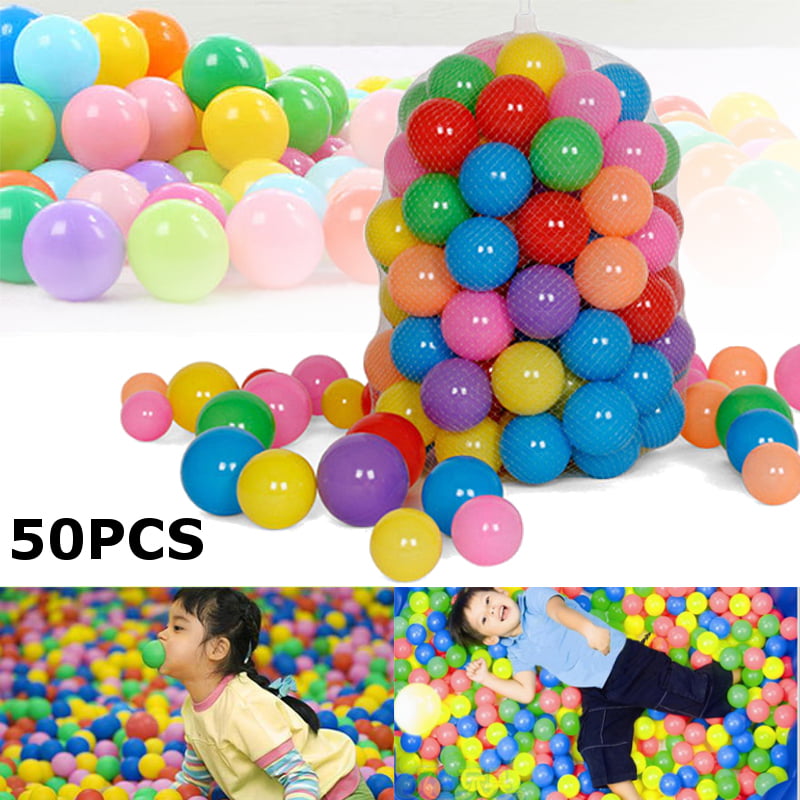 250 x Ball Pit Balls Play Kids Plastic Baby Ocean Soft Toy Colourful Playpen Fun 