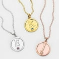 thumbnail image 2 of Personalized Planet Women's Petite Embossed Initial with Birthstone Disc Necklace, 2 of 2