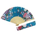 thumbnail image 4 of YAOMOBB Stylish Folding Fan Portable Japanese Style Decorative Bamboo Hollow Out Photo Prop Folding Classical Dance Photo Print, 4 of 6