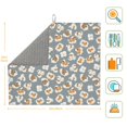 thumbnail image 2 of Uemuo White Popcorn Pattern Dish Drying Mat,16*18 inch Absorbent Dish Drainer Kitchen Counter,Large Size Dish Drying Pad for Countertops,Sinks,Draining Racks, 2 of 6