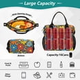 thumbnail image 2 of FORMRS Insulated Lunch Bag for Work School Unisex Large Capacity Cooler with Shoulder Strap, Cartoon Flowers, 2 of 6
