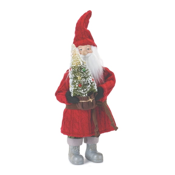 Melrose Standing Santa with Tree Christmas Figure - 15"
