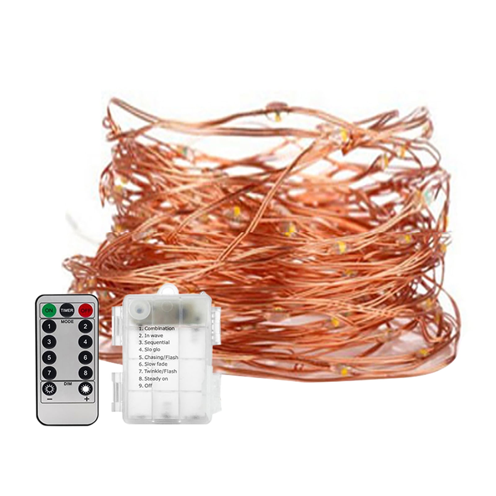 10-100 LEDs Christmas AA Battery Copper Wire String Lights Party Xmas Tree Decor 