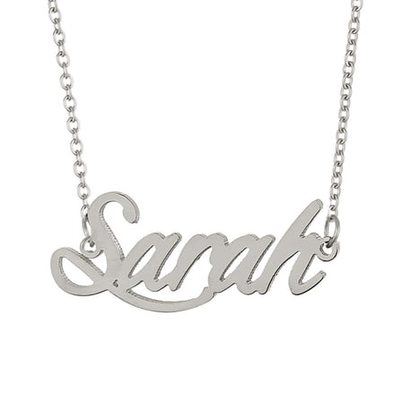 Sarah Name Necklace Delicate Dainty Stainless Steel Jewelry for Women