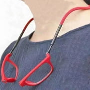 Magnetic Reading Glasses Men Women 3.0,Front Connect Adjustable Temples Eyeglass Around Neck Hanging Computer Readers for Presbyopia,Red