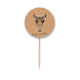 thumbnail image 1 of Brown  Saiga Antelope Animal Toothpick Flags Round Labels Party Decoration, 1 of 3