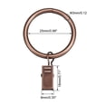 thumbnail image 3 of Unique Bargains Curtain Rings with Clips Strong Decorative Metal Drapery Shower Rustproof 0.98' Interior Diameter Copper Tone 10pcs, 3 of 5