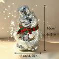 thumbnail image 3 of Christmas Snowman Disco Ball Statue, Reflective Winter Decoration With Knitted Scarf And Hat, Suitable For Holiday Fireplaces, Holiday Gatherings, Festive Home Decor, 3 of 5