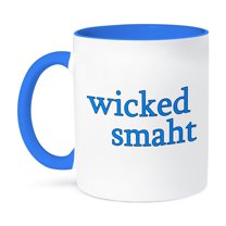 3dRose, Wicked Smaht. Blue., 15oz Two-Tone Blue Mug