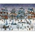 thumbnail image 2 of Bell, Bill 14x12 Black Ornate Wood Framed with Double Matting Museum Art Print Titled - Snow Day, 2 of 4