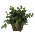 thumbnail image 2 of Nearly Natural 17" Puff Ivy with Coiled Rope Planter Polyester Artificial Plant, Green, 2 of 4