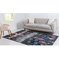 thumbnail image 3 of Rugs.com Morocco Collection Rug – 5' x 8' Navy Blue High-Pile Rug Perfect For Living Rooms, Large Dining Rooms, Open Floorplans, 3 of 9