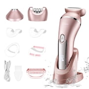 Hatteker 3-in-1 Electric Shaver for Face, Chin, Arms, Legs, and Underarms Portable Pain-Free Cordless Bikini Electric Shaver IPX7