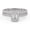 White Gold, variant on AFFY Half Eternity Halo Solitaire Bridal Set Ring for Women, 1.10 Carat (ctw) Emerald Cut Lab Grown Diamond Engagement Wedding Ring In 14K Yellow Gold Over Sterling Silver F-G-H, SI Quality -8