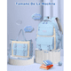 thumbnail image 5 of Mochila escolar Backpack acero diseño liso 30L, Azul Claro, 5 of 5