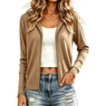 thumbnail image 2 of ClodeEU Women's Zip Up Long Sleeve Knit Cardigan Top,Casual Lightweight Soft Layering Sweater Jacket ,Women's Plus XL, 2 of 5