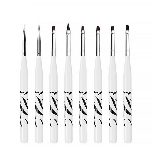 Soidarity 15 unids/set de pinceles para uñas, mango de plástico, esmalte de Gel, pintura, dibujo, pinceles de uñas de para arte de uñas, Juegos de manicura Vistoso 8 piezas Soidarity CE1769-05