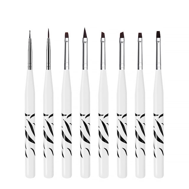 Soidarity 15 unids/set de pinceles para uñas, mango de plástico, esmalte de Gel, pintura, dibujo, pinceles de uñas de para arte de uñas, Juegos de manicura Vistoso 8 piezas Soidarity CE1769-05