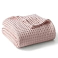 thumbnail image 4 of Exclusivo Mezcla 100% Cotton Twin Size Blanket, Lightweight Gauze Blankets for Sofa(60"x80", Pink), 4 of 5