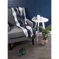 thumbnail image 3 of Navy & Off-White Buffalo Check Throw, 3 of 10