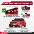 thumbnail image 3 of KitsPro 260lb Roof Rack Cross Bars for 2022-2026 Jeep Grand Cherokee, 2021-2026 Grand Cherokee L, Matte Black Heavy Duty Aluminum Cargo Crossbar (ONLY FIT Factory Flushed Side Rails), 3 of 8