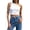 White, variant on Women's Tanks & Title for Platform Competition Women's Shoulder Solid Color Slim Pleated Short Vest Exclusive Top for Modern Wardrobe