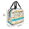 thumbnail image 2 of Bingfone Funny Farm Print Lunch Bag Insulated Lunch Box, Small Leakproof Cooler Food Lunch Containers Reusable High Capacity Lunch Tote Bags for Work, Travel, Outdoor, 2 of 5