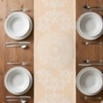 thumbnail image 6 of Beige Boho Table Runner - 36 Inch Long, Kitchen Dining Table Runner Dresser Scarves, Farmhouse Middle Century Abstract Geometric Farmhouse Decor for Coffee Tables Wedding Party Banquet, 6 of 8