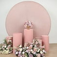 thumbnail image 5 of BalsaCircle 5 Dusty Rose Cylinder Pedestal Fitted Spandex Display Stand Covers Set Party Events Decorations Supplies, 5 of 8