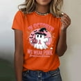 thumbnail image 4 of Breast Cancer Awareness Halloween Tshirts Women 2025 In October We Wear Pink Ghost Graphic Halloween Shirts for Women, 4 of 5