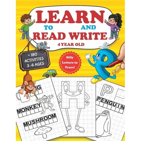 Learn to Read and Write Learn to Read and Write 4 year old: Tracing Letters and Learning to Write for Preschoolers, with exercise Handwriting Pr, Book 1, (Paperback)