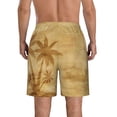 thumbnail image 3 of Naloa Retro Palm Tree Men's Beach Shorts, Surfing shorts, Swim trunks, Quick Dry Swim Trunks for Surfing Beach Fun - Small, 3 of 9