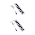 thumbnail image 1 of Wisewang USB Hub 4/7 Port USB 1.1 Hub Splitter With ON/OFF Switch White 7 holes 2Set, 1 of 6