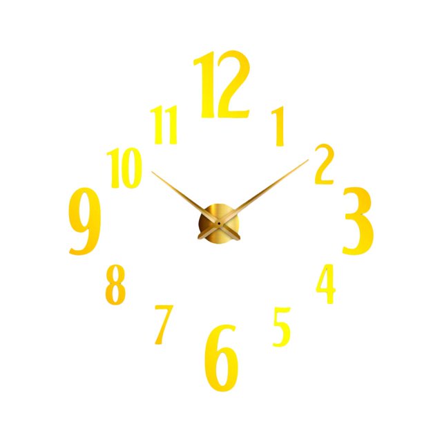 Reloj de pared 3D DIY Baoblaze Reloj de pared decorativo de cuarzo Acrílico moderno 10cm 31cm 39cm