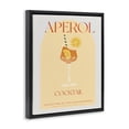 thumbnail image 4 of Stylish Retro Aperol Cocktail Black Framed Floater Canvas Wall Art, design by Lil' Rue, 4 of 10