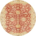 thumbnail image 1 of Ahgly Company Indoor Round Abstract Bright Orange Abstract Area Rugs, 6' Round, 1 of 6