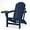 Blue, variant on Folding HDPE Adirondack Chair with 4 in 1 Cup Holder Tray Plastic Adirondack Chairs Weather Resistant Lawn Outdoor Firepit Chairs, Black