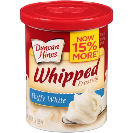 (8 Pack) Duncan Hines Fluffy White Whipped Frosting 14 oz