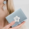 thumbnail image 5 of Simple And Cute Small Flower Student Wallet, Fashionable Three-fold Ladies Wallet Pink, 5 of 5