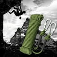 thumbnail image 4 of jinwen Corde d'Escalade Extérieure Crochets à Feu Verts avec Fil d'Acier Haute Résistance Corde Parachute Résistante pour Randonnée Survie, 10 Mètres, 4 of 9