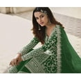 thumbnail image 3 of Traditional Wear Indian Designer Shalwar Kameez Suits Pakistani Palazzo Dress ( Green, 5XL - 52 ), 3 of 6